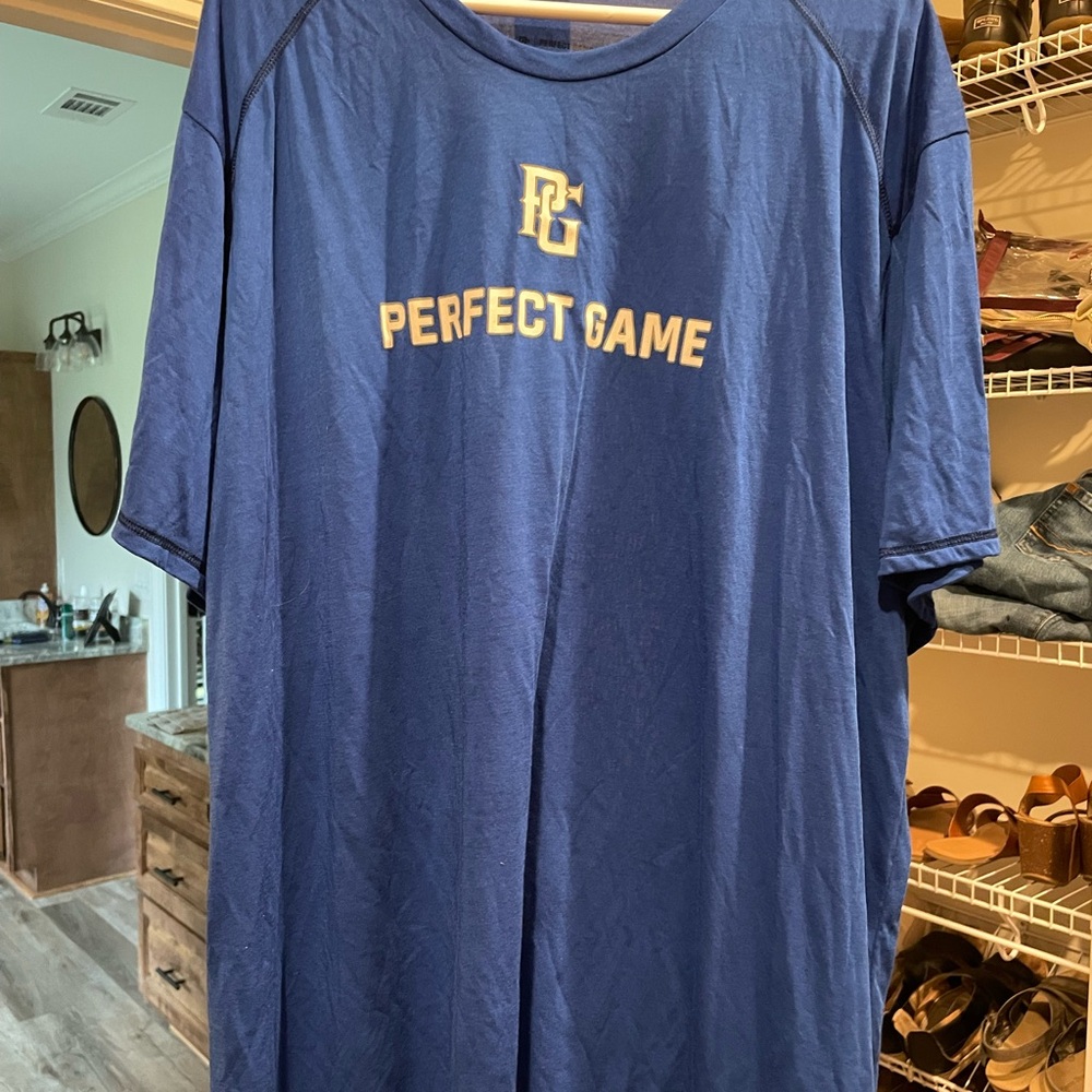 Blue Men's Short Sleeve Tee